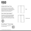 Luca 58" High x 60" Wide Sliding Frameless Tub Door with Clear Glass - image 11