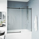 Luca 58" High x 60" Wide Sliding Frameless Tub Door with Clear Glass - image 13