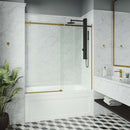 Luca 58" High x 60" Wide Sliding Frameless Tub Door with Clear Glass - image 17