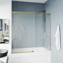 Luca 58" High x 60" Wide Sliding Frameless Tub Door with Clear Glass - image 18