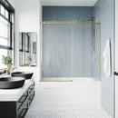 Luca 58" High x 60" Wide Sliding Frameless Tub Door with Clear Glass - image 19