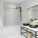 Luca 58" High x 60" Wide Sliding Frameless Tub Door with Clear Glass - image 20