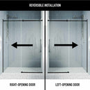 Luca 79" High x 60" Wide Sliding Frameless Shower Door with Clear Glass - image 4