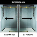 Elan Cass 76" High x 48" Wide Sliding Frameless Shower Door with Clear Glass - image 4