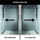 Elan Cass 76" High x 52" Wide Sliding Frameless Shower Door with Clear Glass - image 4