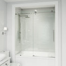 Elan Cass 66" High x 60" Wide Sliding Frameless Tub Door with Clear Glass - image 6