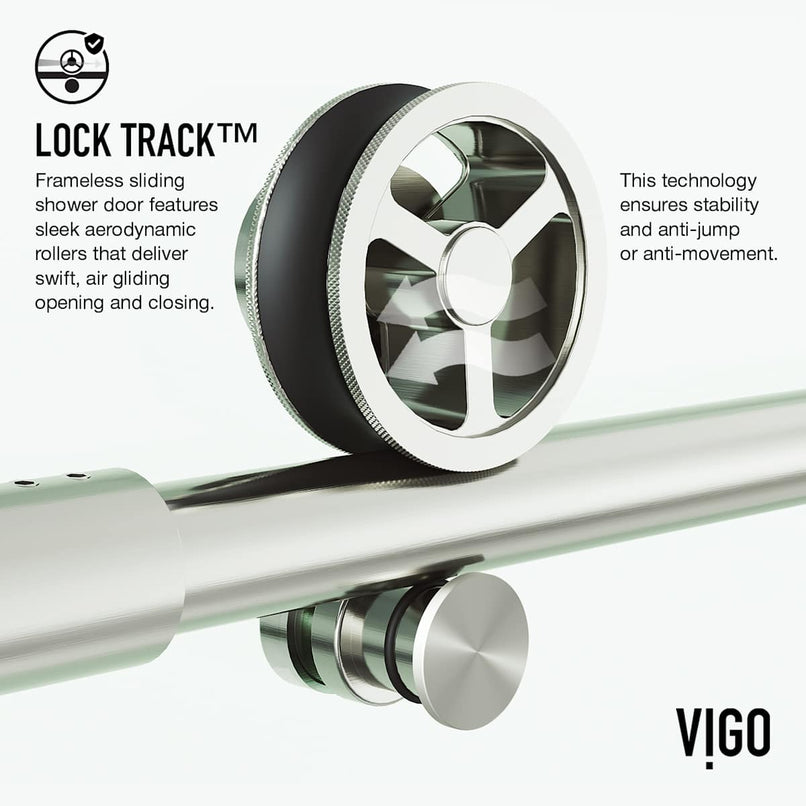 Elan Cass 66" High x 60" Wide Sliding Frameless Tub Door with Clear Glass - image 11