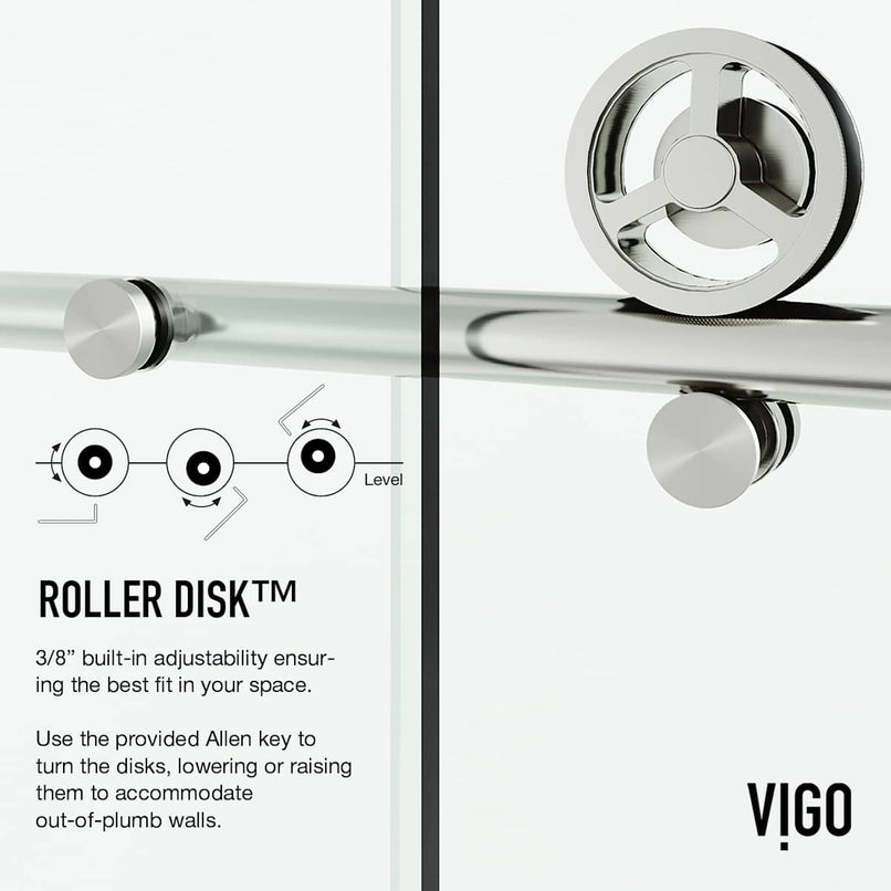 Elan Cass 66" High x 60" Wide Sliding Frameless Tub Door with Clear Glass - image 12