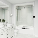 Elan Cass 66" High x 60" Wide Sliding Frameless Tub Door with Clear Glass - image 18
