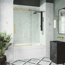 Elan Cass 66" High x 60" Wide Sliding Frameless Tub Door with Clear Glass - image 28