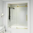 Elan Cass 66" High x 60" Wide Sliding Frameless Tub Door with Clear Glass - image 29