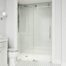 Elan Cass 76" High x 64" Wide Sliding Frameless Shower Door with Clear Glass - image 6