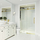 Elan Cass 76" High x 64" Wide Sliding Frameless Shower Door with Clear Glass - image 19