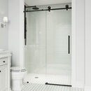 Elan Cass 76" High x 64" Wide Sliding Frameless Shower Door with Clear Glass - image 24
