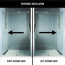 Elan Cass 76" High x 68" Wide Sliding Frameless Shower Door with Clear Glass - image 4