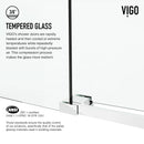 Elan Cass 76" High x 68" Wide Sliding Frameless Shower Door with Clear Glass - image 10