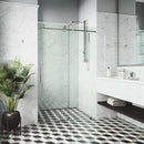 Elan Cass 76" High x 68" Wide Sliding Frameless Shower Door with Clear Glass - image 29