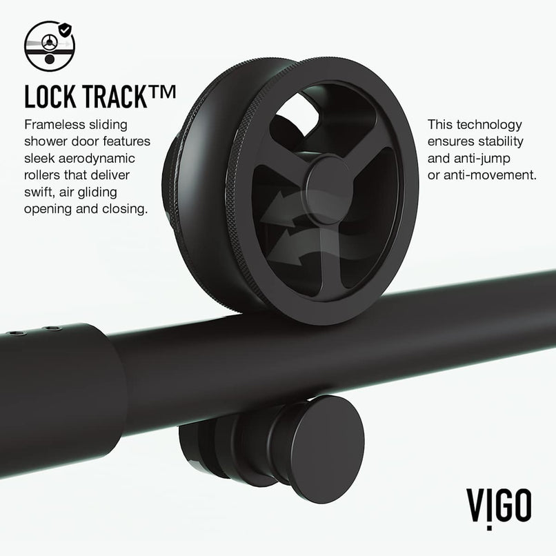 Elan Cass 76" High x 72" Wide Sliding Frameless Shower Door with Clear Glass - image 12