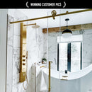 Elan Cass 76" High x 72" Wide Sliding Frameless Shower Door with Clear Glass - image 24