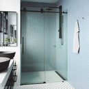 Elan Cass 76" High x 48" Wide Sliding Frameless Shower Door with Clear Glass - image 1
