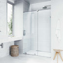 Ryland 73" High x 60" Wide Sliding Frameless Shower Door with Clear Glass - image 2