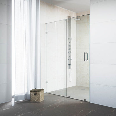 Ryland 73" High x 64" Wide Sliding Frameless Shower Door with Clear Glass - image 1