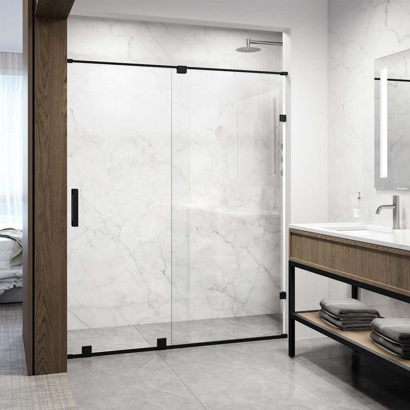 Ryland 73" High x 60" Wide Sliding Frameless Shower Door with Clear Glass - image 2