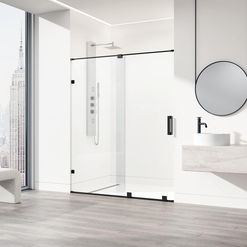 Ryland 73" High x 60" Wide Sliding Frameless Shower Door with Clear Glass - image 5