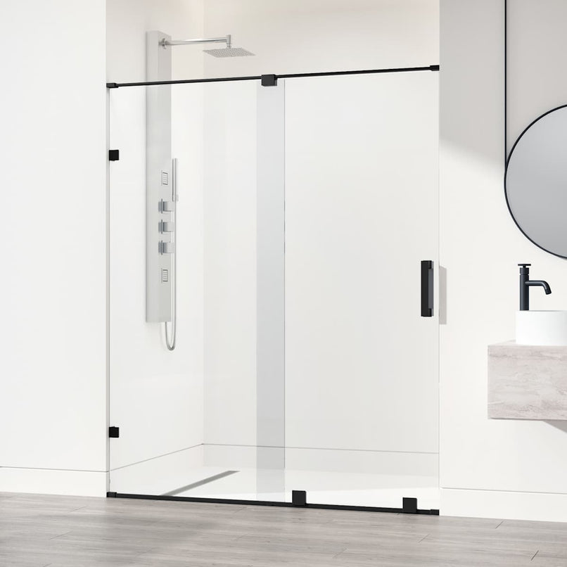 Ryland 73" High x 60" Wide Sliding Frameless Shower Door with Clear Glass - image 7