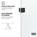 Ryland 73" High x 60" Wide Sliding Frameless Shower Door with Clear Glass - image 10