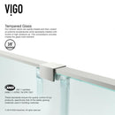 Ryland 73" High x 62" Wide Sliding Frameless Shower Door with Clear Glass - image 11