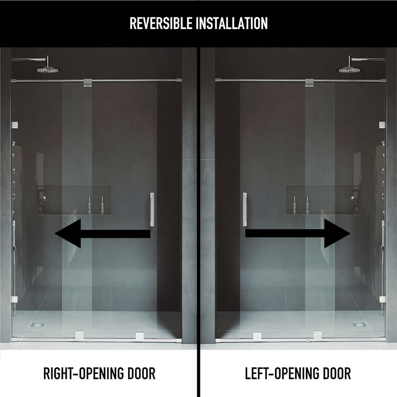 Ryland 73" High x 64" Wide Sliding Frameless Shower Door with Clear Glass - image 4