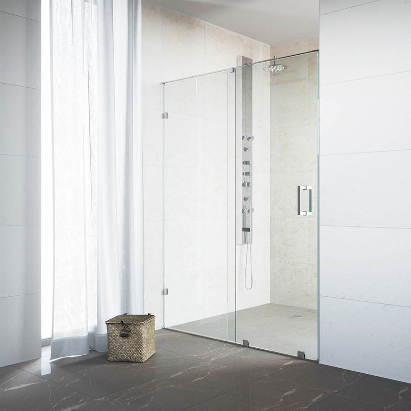 Ryland 73" High x 64" Wide Sliding Frameless Shower Door with Clear Glass - image 5