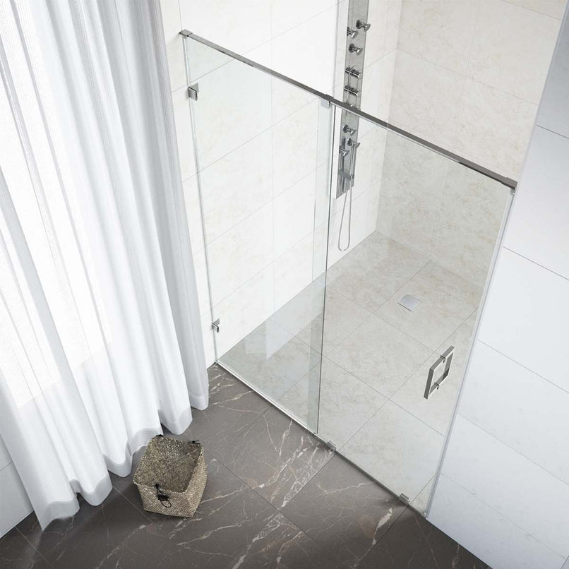 Ryland 73" High x 64" Wide Sliding Frameless Shower Door with Clear Glass - image 6