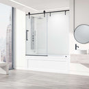 Hamilton 68" High x 60" Wide Sliding Frameless Tub Door with Clear Glass - image 5