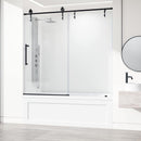 Hamilton 68" High x 60" Wide Sliding Frameless Tub Door with Clear Glass - image 7