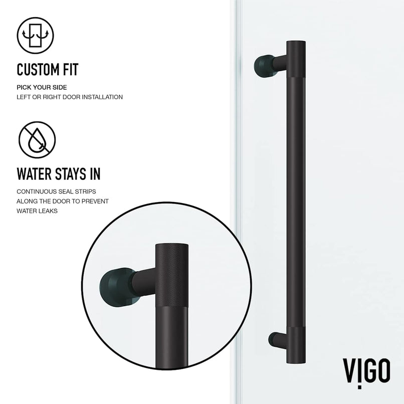 Hamilton 68" High x 60" Wide Sliding Frameless Tub Door with Clear Glass - image 9