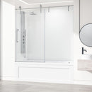 Hamilton 68" High x 60" Wide Sliding Frameless Tub Door with Clear Glass - image 20