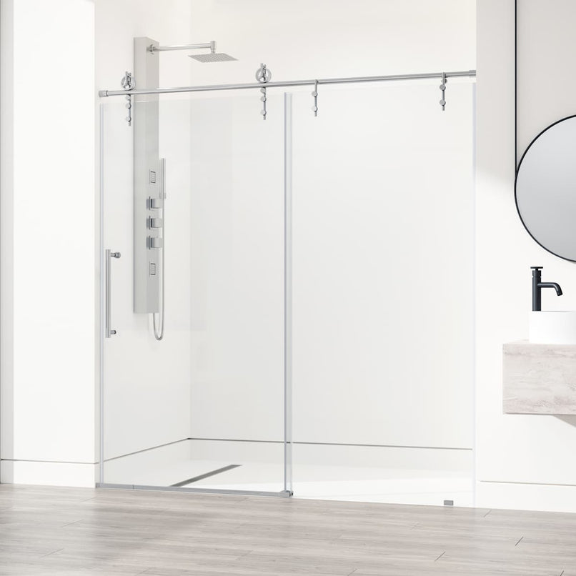 Hamilton 78" High x 60" Wide Sliding Frameless Shower Door with Clear Glass - image 7
