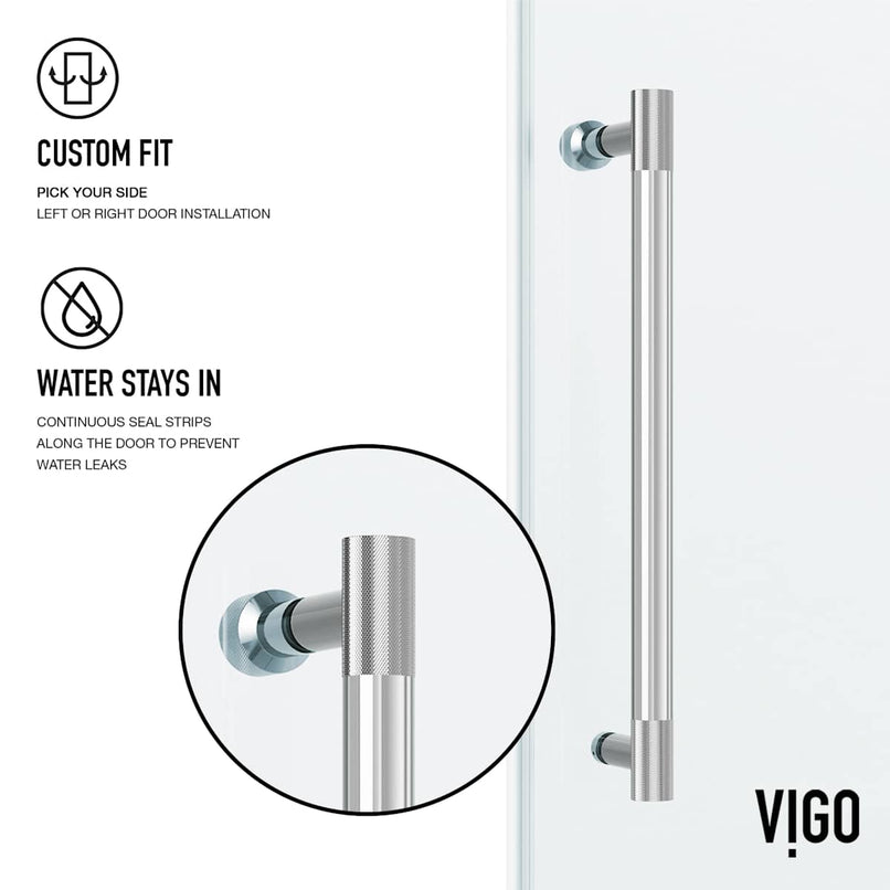 Hamilton 78" High x 60" Wide Sliding Frameless Shower Door with Clear Glass - image 9