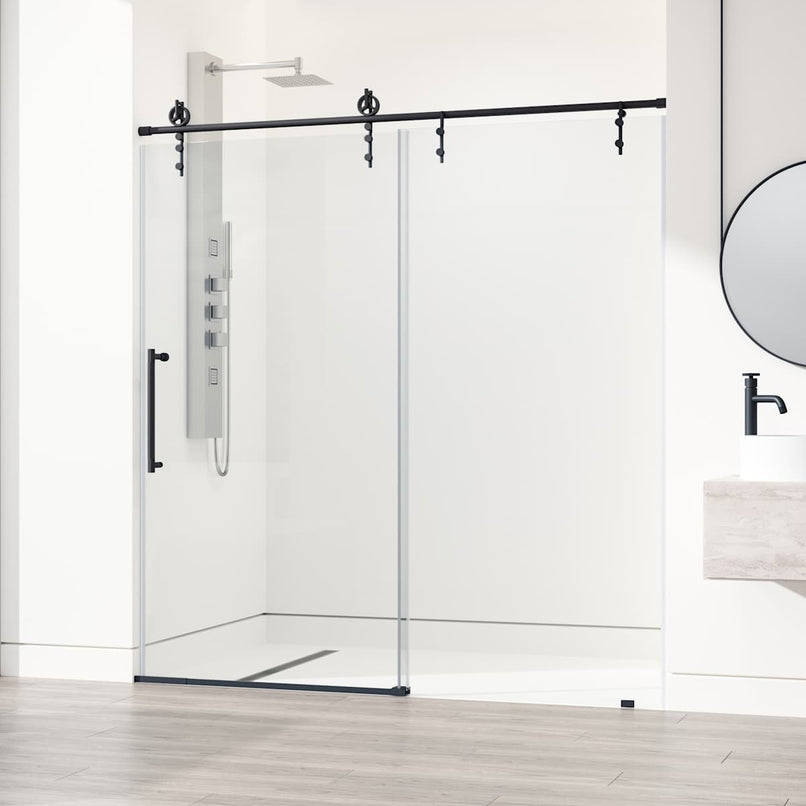 Hamilton 78" High x 60" Wide Sliding Frameless Shower Door with Clear Glass - image 16