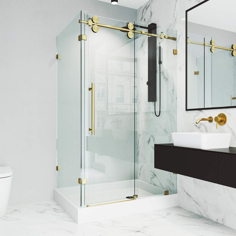 Winslow 80" High x 48" Wide x 36" Deep Sliding Frameless Shower Enclosure with Clear Glass - image 5