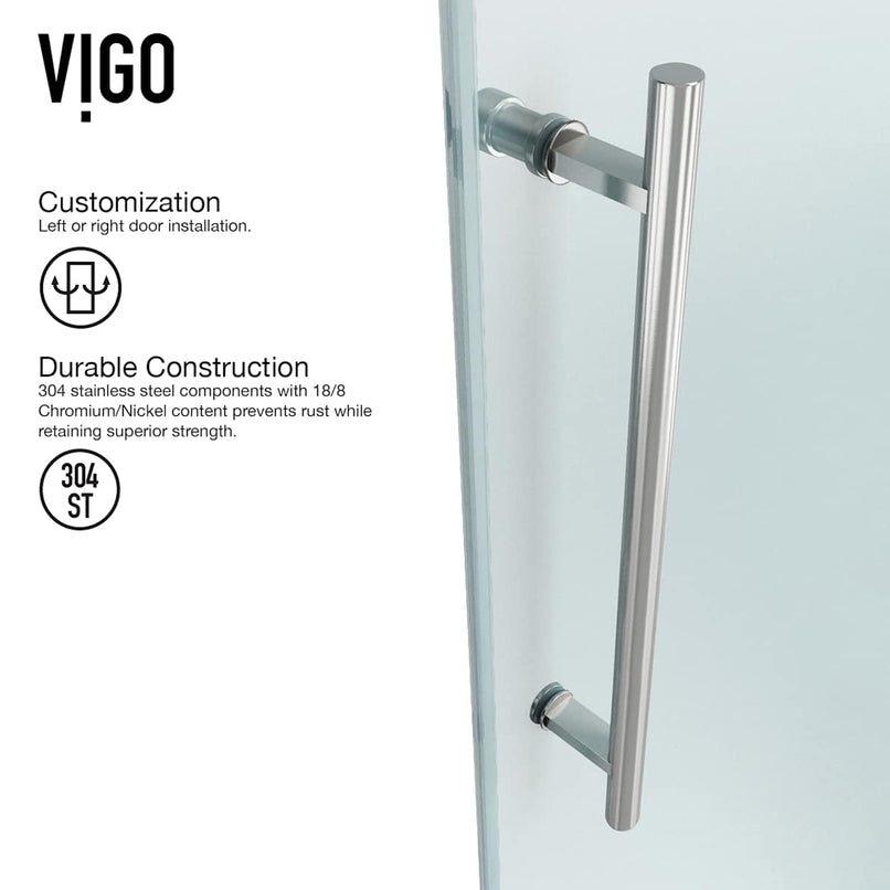 Winslow 74" High x 46" Wide x 35" Deep Sliding Frameless Shower Enclosure with Clear Glass - image 9
