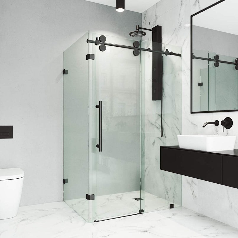 Winslow 74" High x 46" Wide x 35" Deep Sliding Frameless Shower Enclosure with Clear Glass - image 17