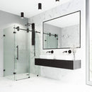 Winslow 74" High x 46" Wide x 35" Deep Sliding Frameless Shower Enclosure with Clear Glass - image 18