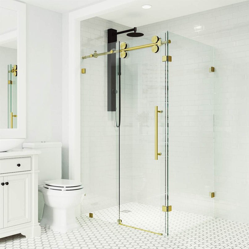 Winslow 74" High x 46" Wide x 35" Deep Sliding Frameless Shower Enclosure with Clear Glass - image 21