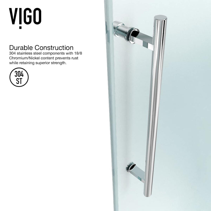 Winslow 80" High x 48" Wide x 36" Deep Sliding Frameless Shower Enclosure with Clear Glass - image 8