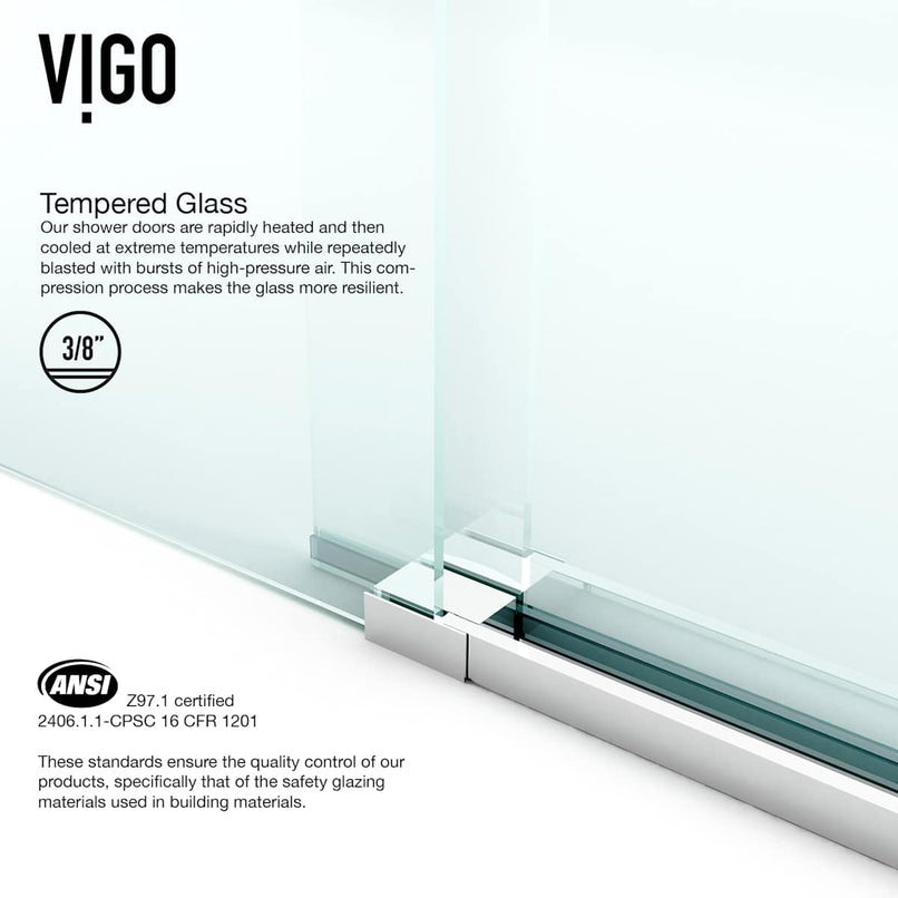 Winslow 80" High x 48" Wide x 36" Deep Sliding Frameless Shower Enclosure with Clear Glass - image 9