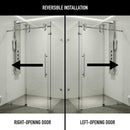 Winslow 74" High x 58" Wide x 35" Deep Sliding Frameless Shower Enclosure with Clear Glass - image 4