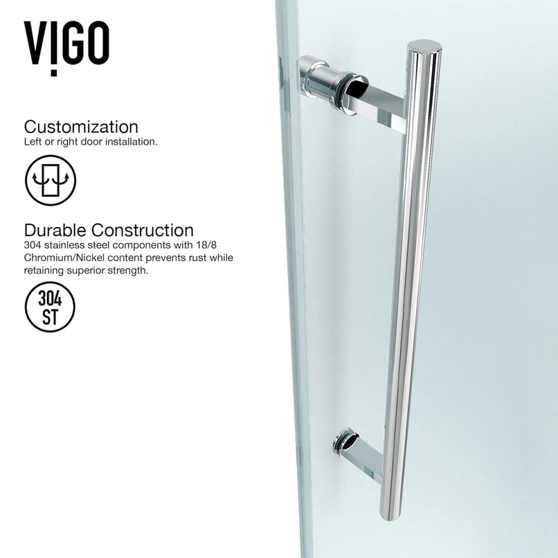 Winslow 74" High x 58" Wide x 35" Deep Sliding Frameless Shower Enclosure with Clear Glass - image 8